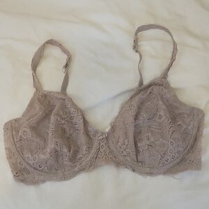 Lace Underwire Bra in Taupe